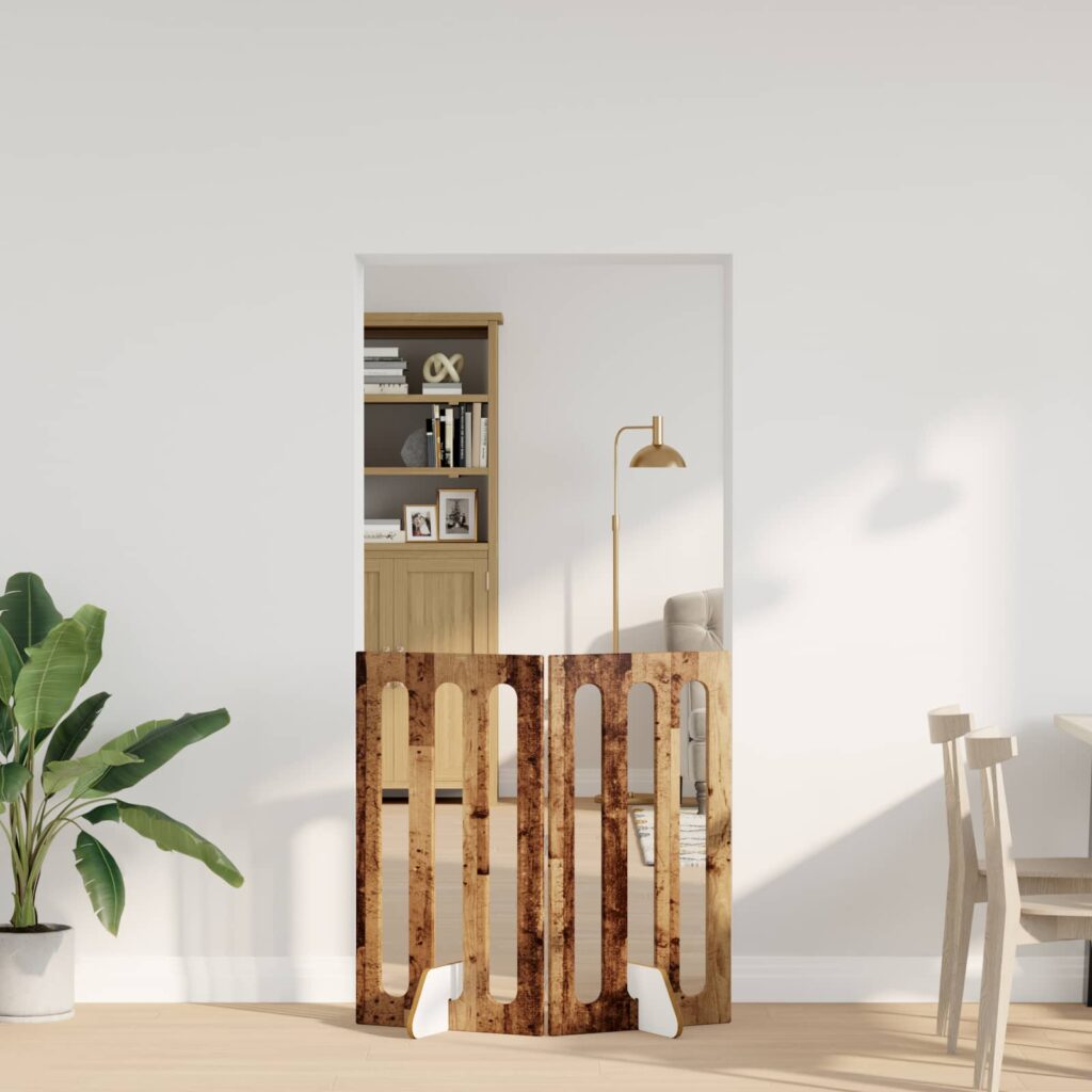 Taitettava lemmikkitarha 2 pcs Tammipuu 100,5 x 38 x 90 cm