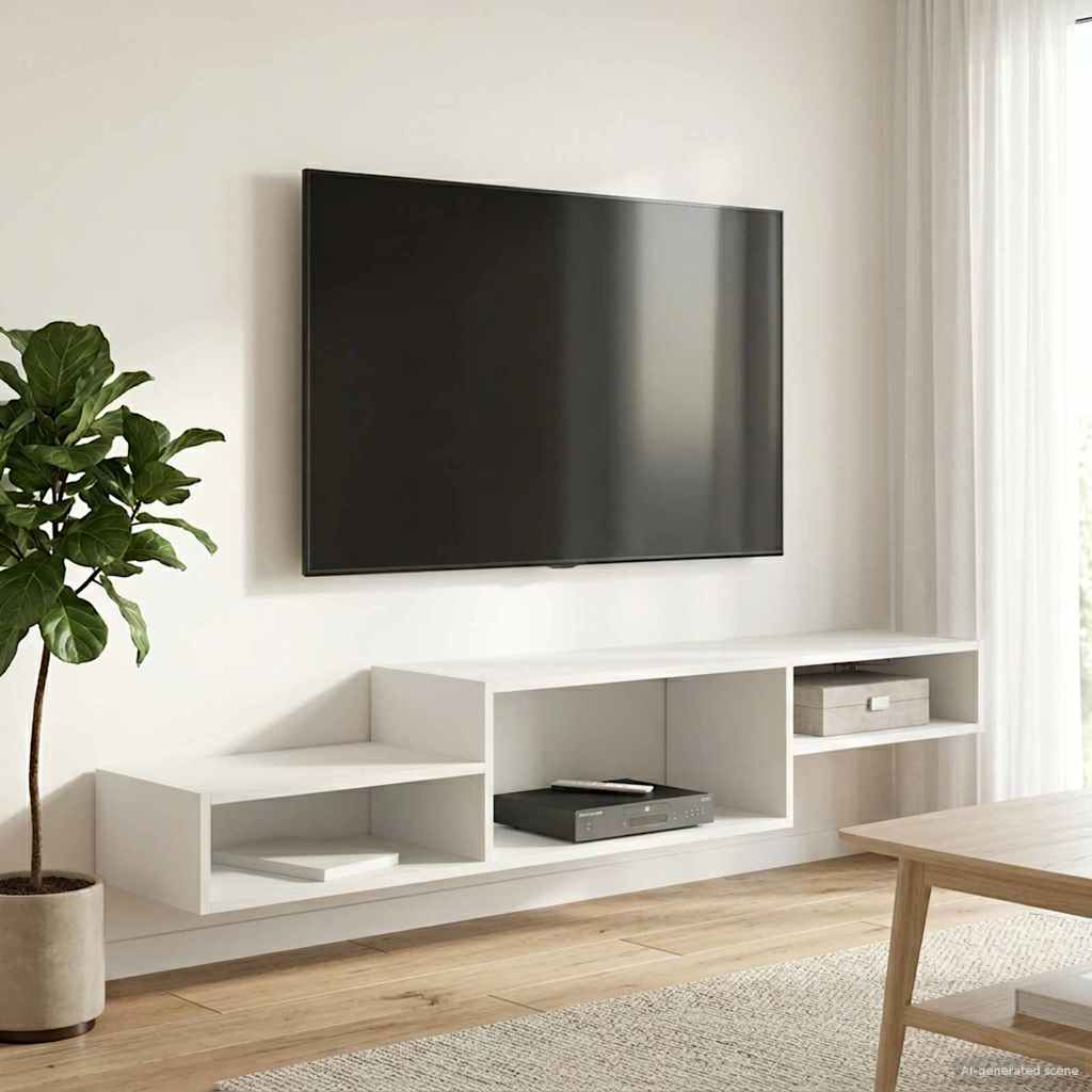 Seinälle kiinnitettävä TV-kaapisto Seinäkiinnitettävä Vanha puu