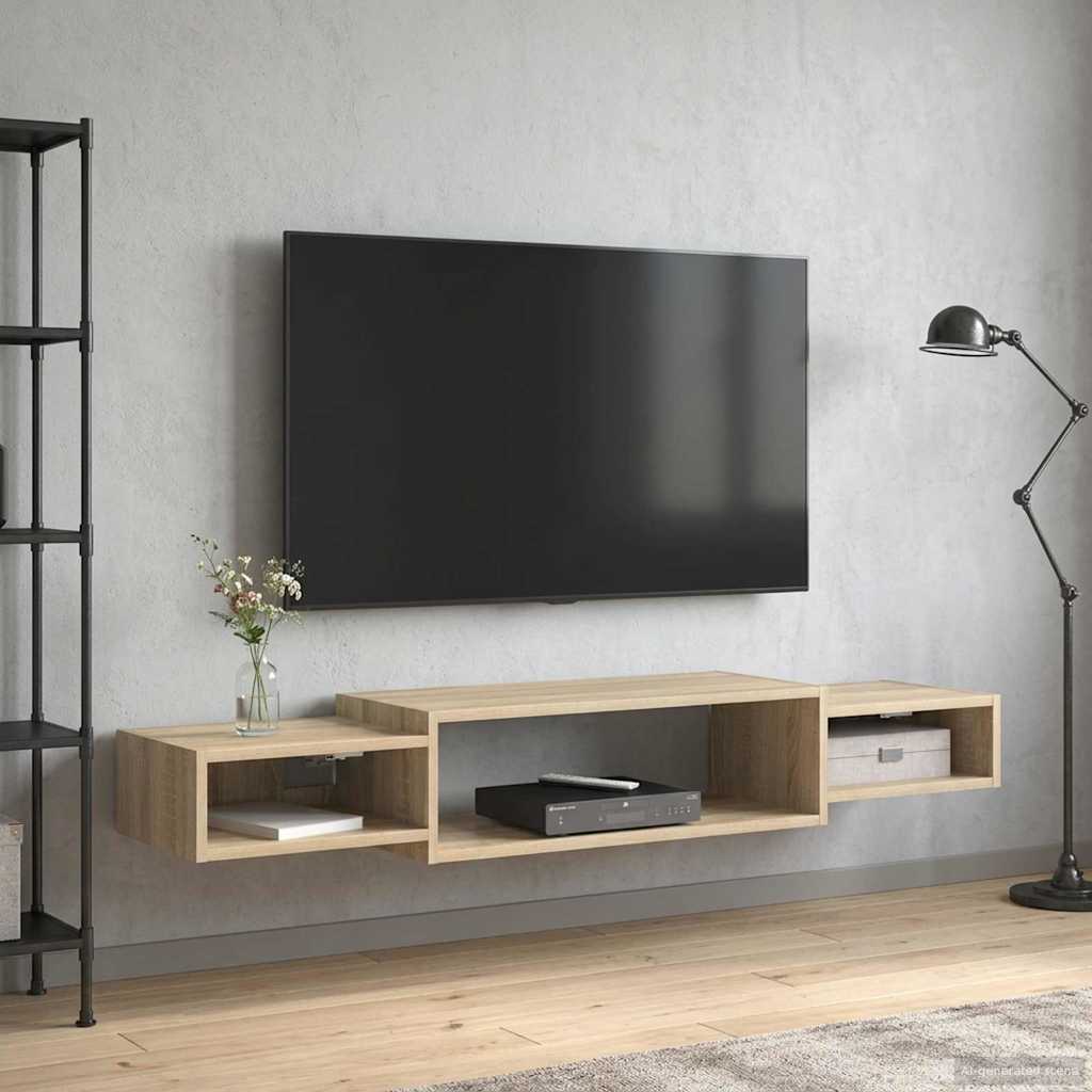 Seinälle kiinnitettävä TV-kaapisto Seinäkiinnitettävä