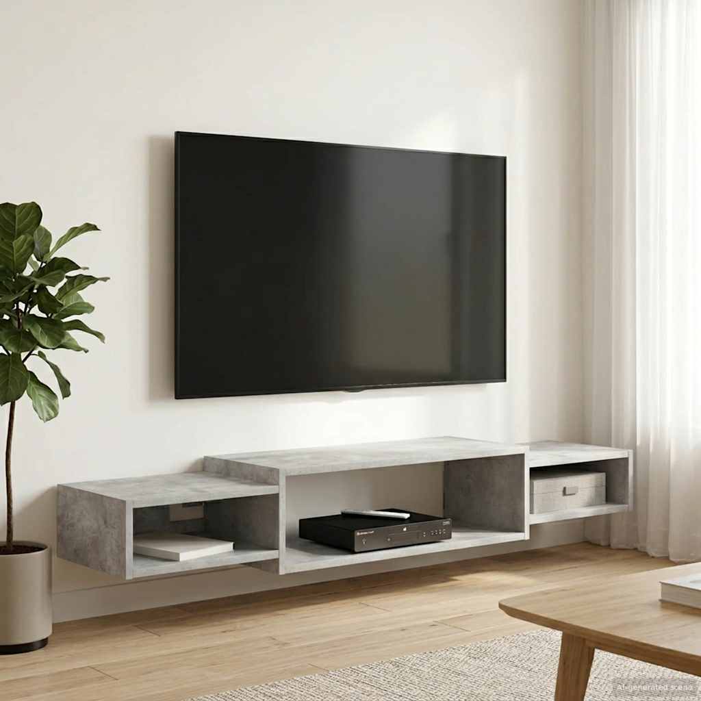 Seinälle kiinnitettävä TV-kaapisto Seinäkiinnitettävä