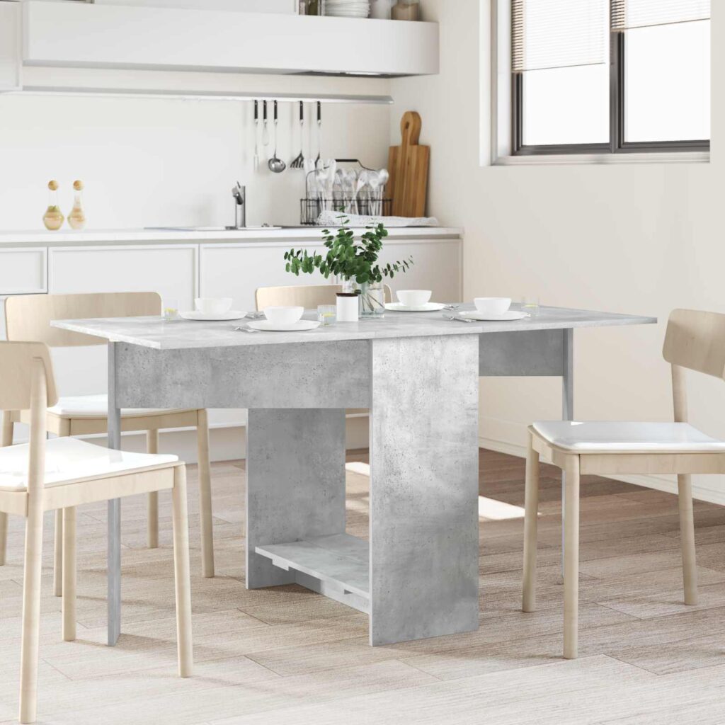 Ruokailupöytä 138 x 70 x 73,5 cm Tekninen puu Betoninharmaa