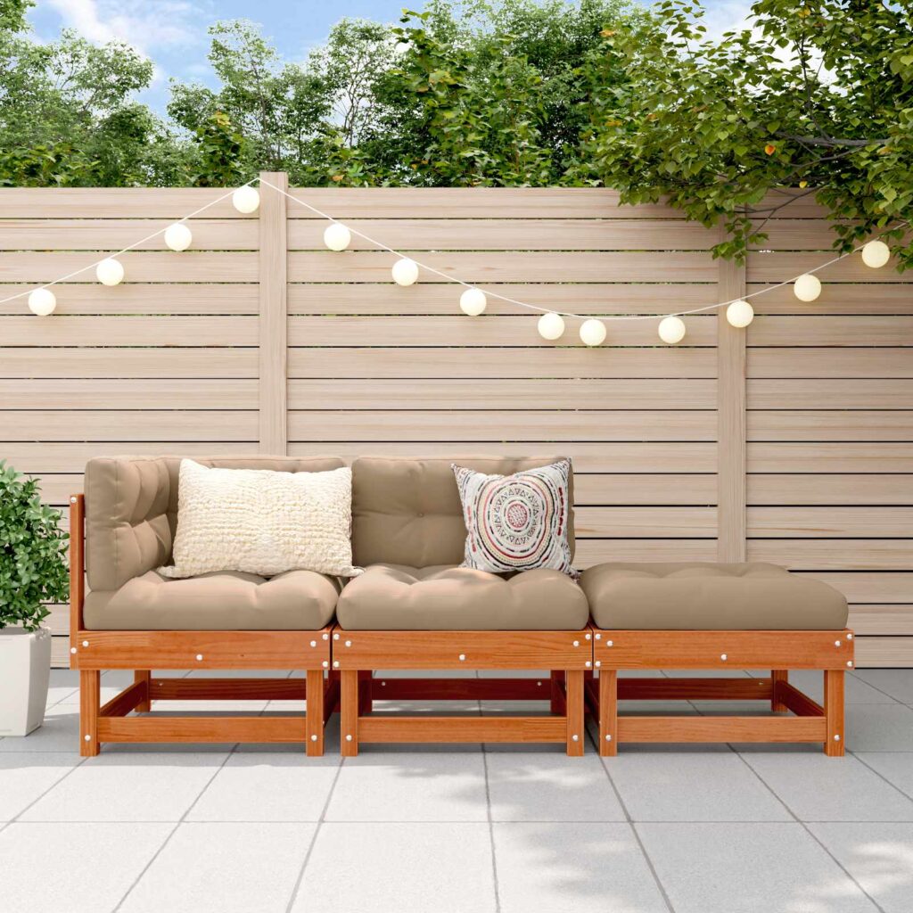 Kulmasohva Vahansävyinen Ruskea 183 x 61 x 62 cm Massiivimänty