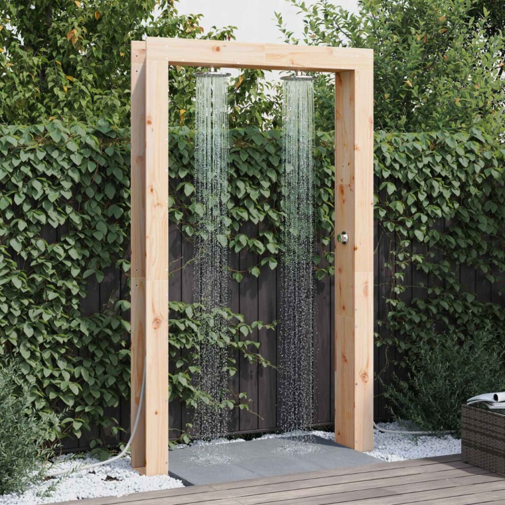 Ulko-suihku Luonnollinen 137 x 23 x 226 cm Massiivimänty