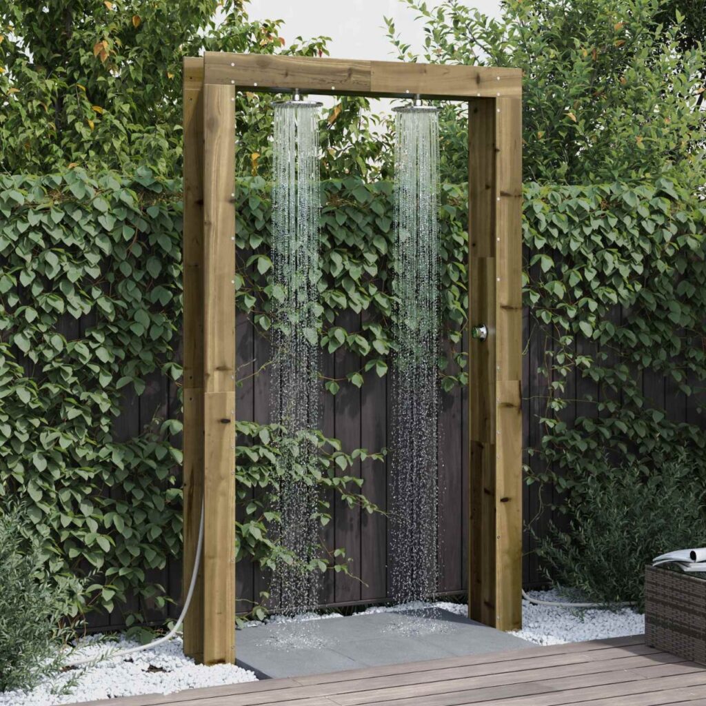 Ulko-suihku Luonnollinen 137 x 23 x 226 cm Kyllästetty Mänty