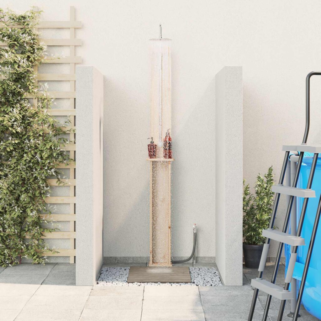 Ulko-suihku Luonnollinen 24 x 19 x 246 cm Täysi mänty