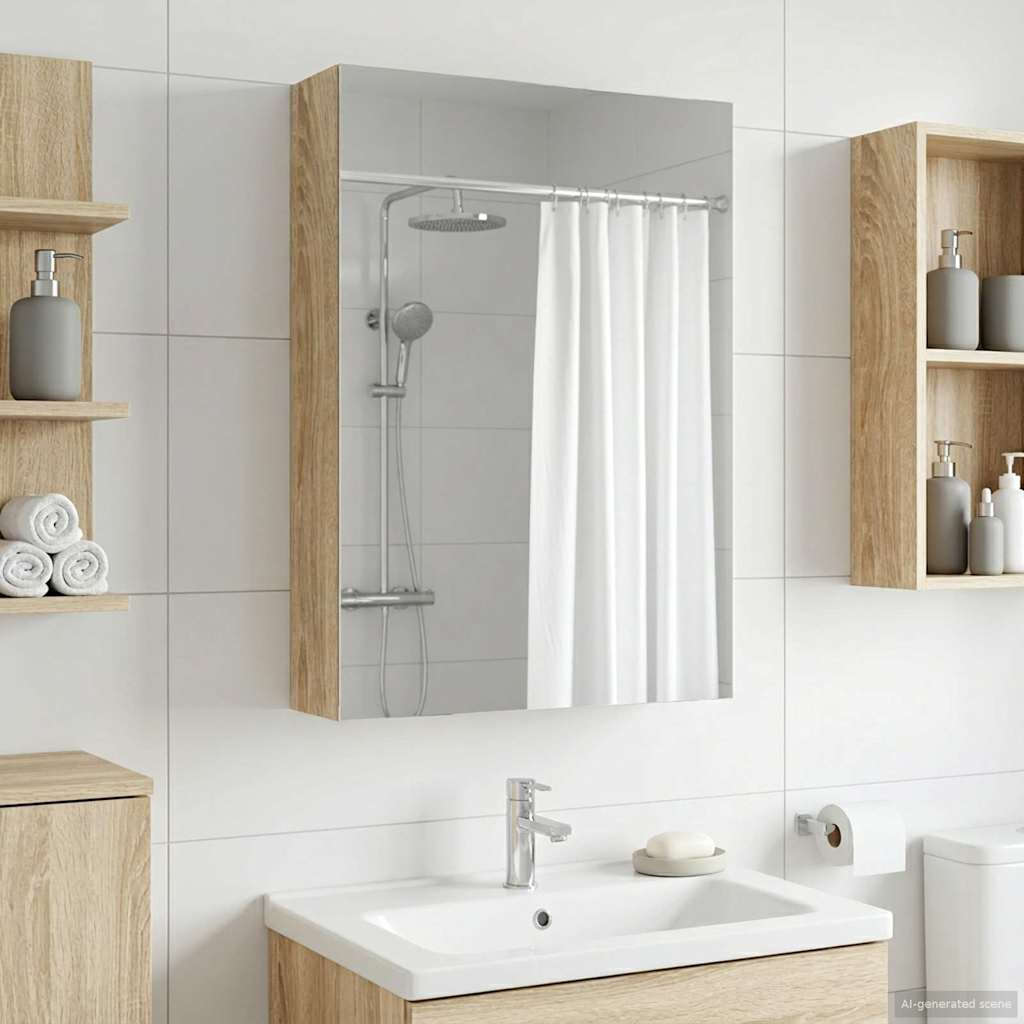 Kylpyhuoneen Peilikaappi Sonoman tammi 40 x 10,5 x 60,5 cm