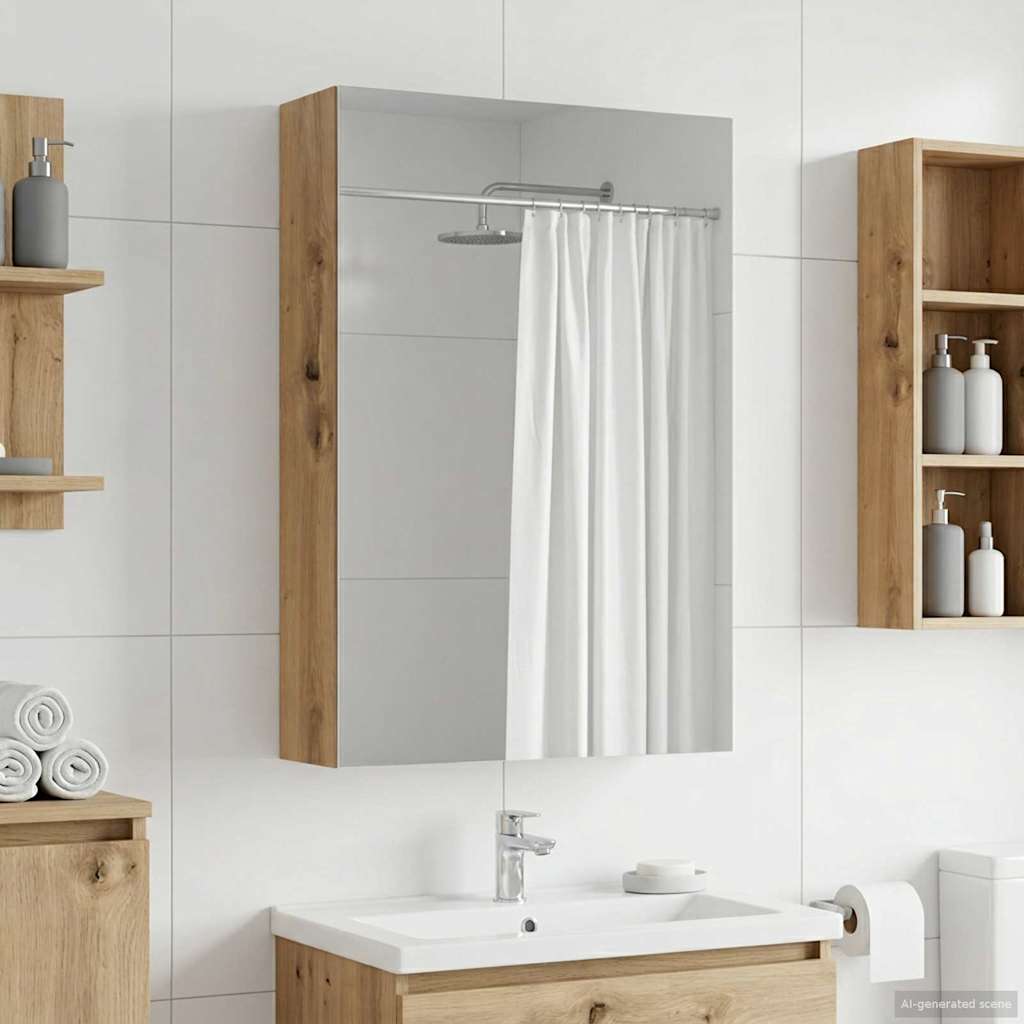 Kylpyhuoneen Peilikaappi ovella Taidekoivu 40 x 10,5 x 60,5 cm