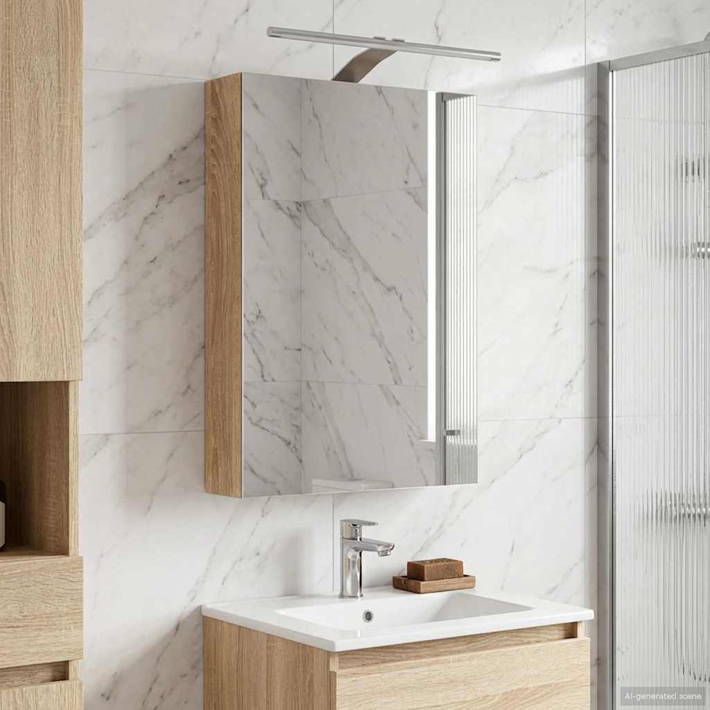 Kylpyhuoneen Peilikaappi Sonoman tammi 40 x 10,5 x 60,5 cm