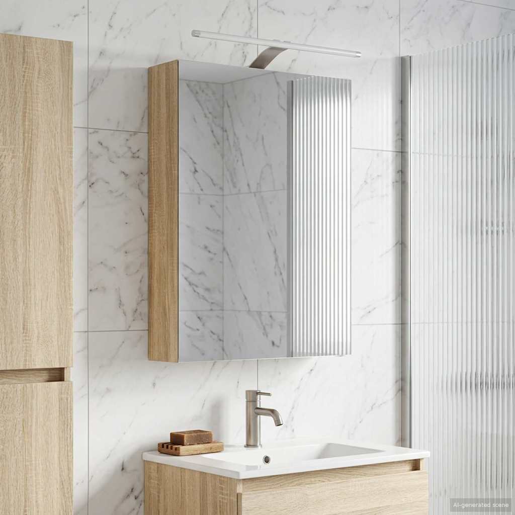 Kylpyhuoneen Peilikaappi ovella Sonoman tammi 50 x 14,5 x 70 cm