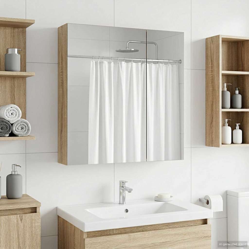 Kylpyhuoneen Peilikaappi ovella Sonoman tammi 60 x 14,5 x 70 cm