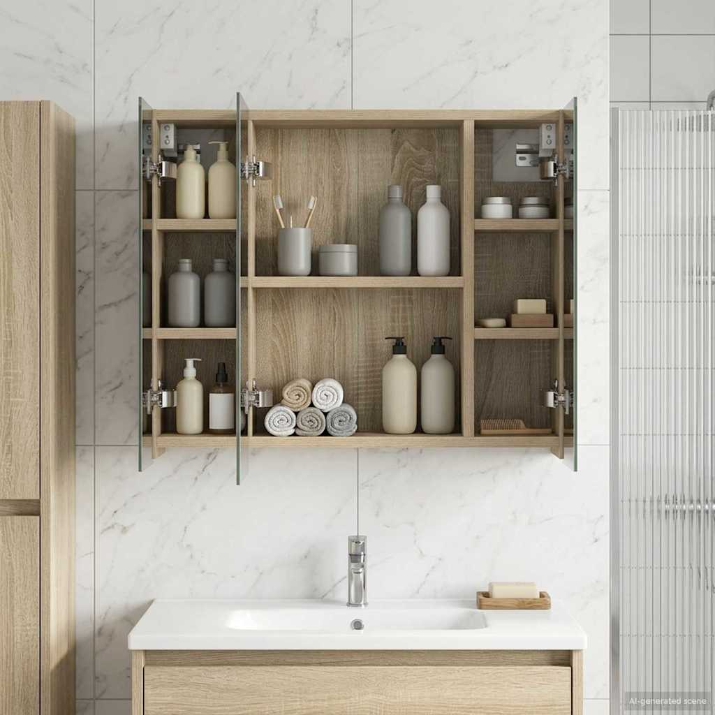 Kylpyhuoneen Peilikaappi Sonoman tammi 60 x 14,5 x 50 cm