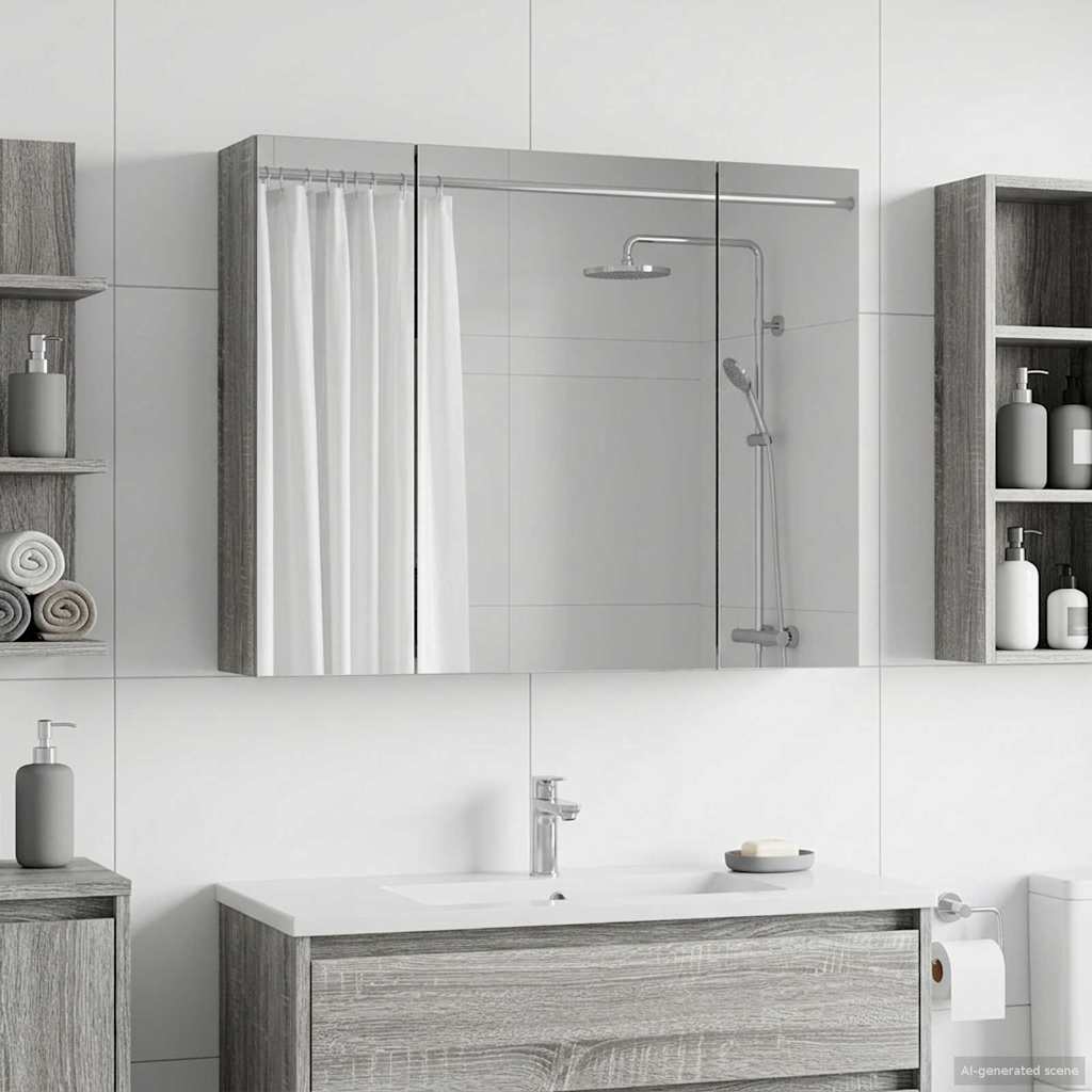 Kylpyhuoneen Peilikaappi Harmaa Sonoma 60 x 14,5 x 50 cm