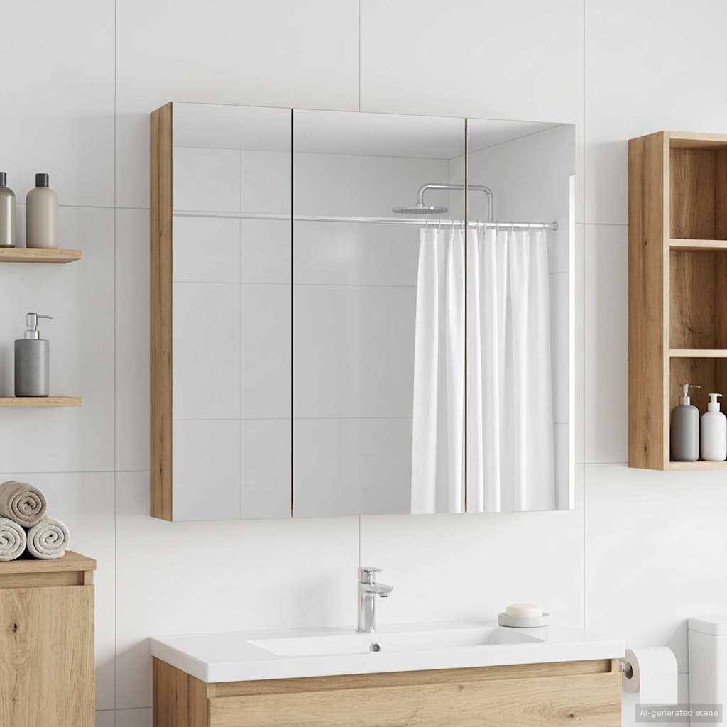 Kylpyhuoneen Peilikaappi Taidekoivu 70 x 14,5 x 70 cm