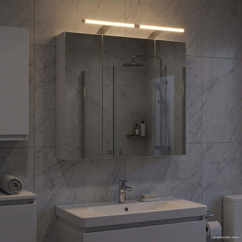 Kylpyhuoneen Peilikaappi Valkoinen 70 x 14,5 x 70 cm