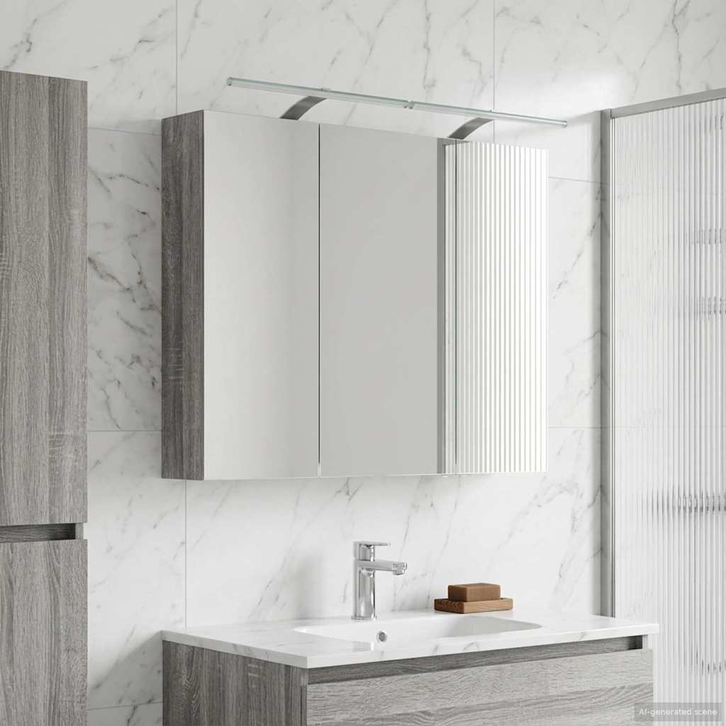 Kylpyhuoneen Peilikaappi Harmaa Sonoma 100 x 14,5 x 70 cm