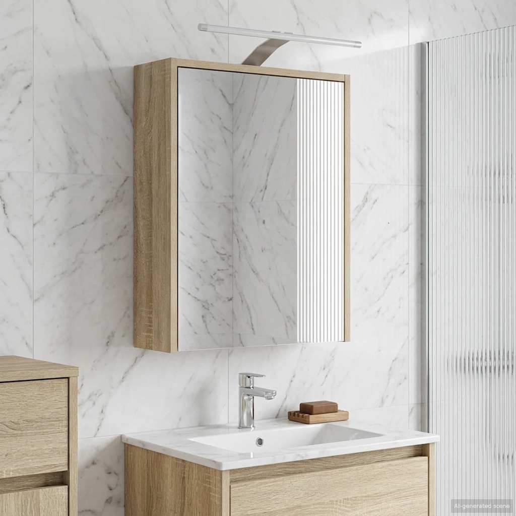 Kylpyhuoneen Peilikaappi ovella Sonoman tammi 43 x 16 x 62,5 cm