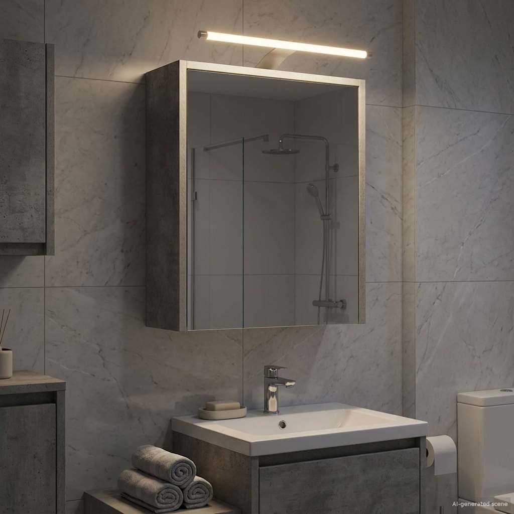 Kylpyhuoneen Peilikaappi ovella Betoni Harmaa 43 x 16 x 62,5 cm