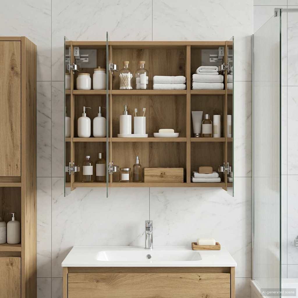 Kylpyhuoneen Peilikaappi Taidekoivu 63,5 x 16 x 62,5 cm