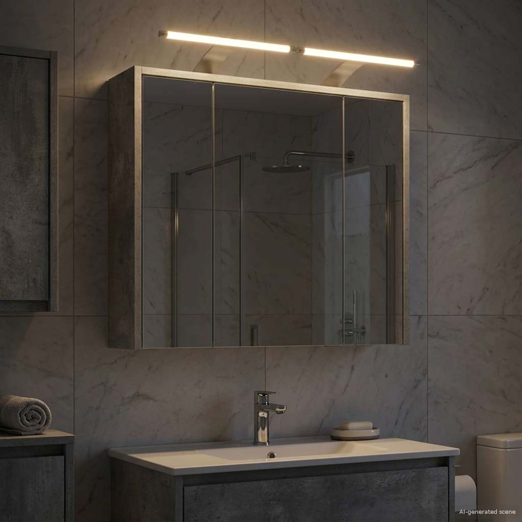 Kylpyhuoneen Peilikaappi Betoni Harmaa 63,5 x 16 x 62,5 cm