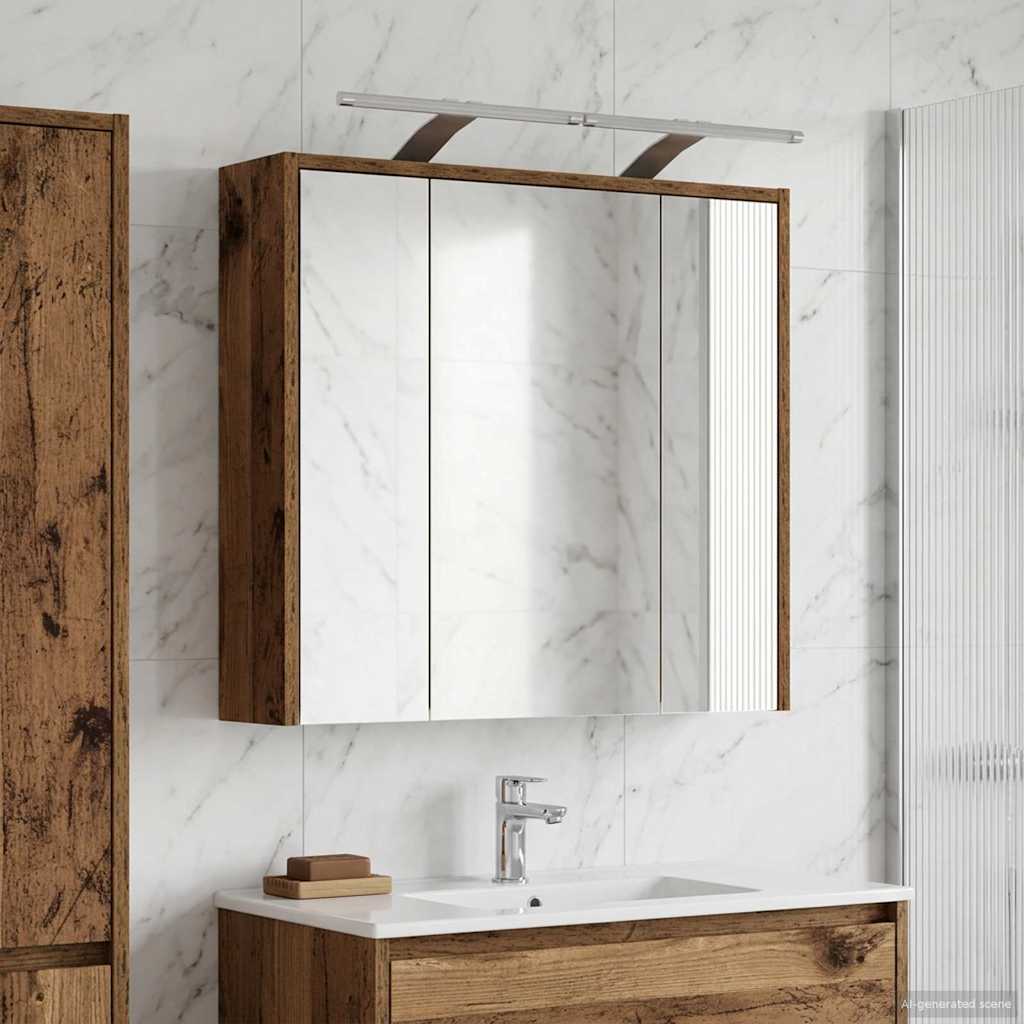 Kylpyhuoneen Peilikaappi Vanha puu 63,5 x 16 x 62,5 cm