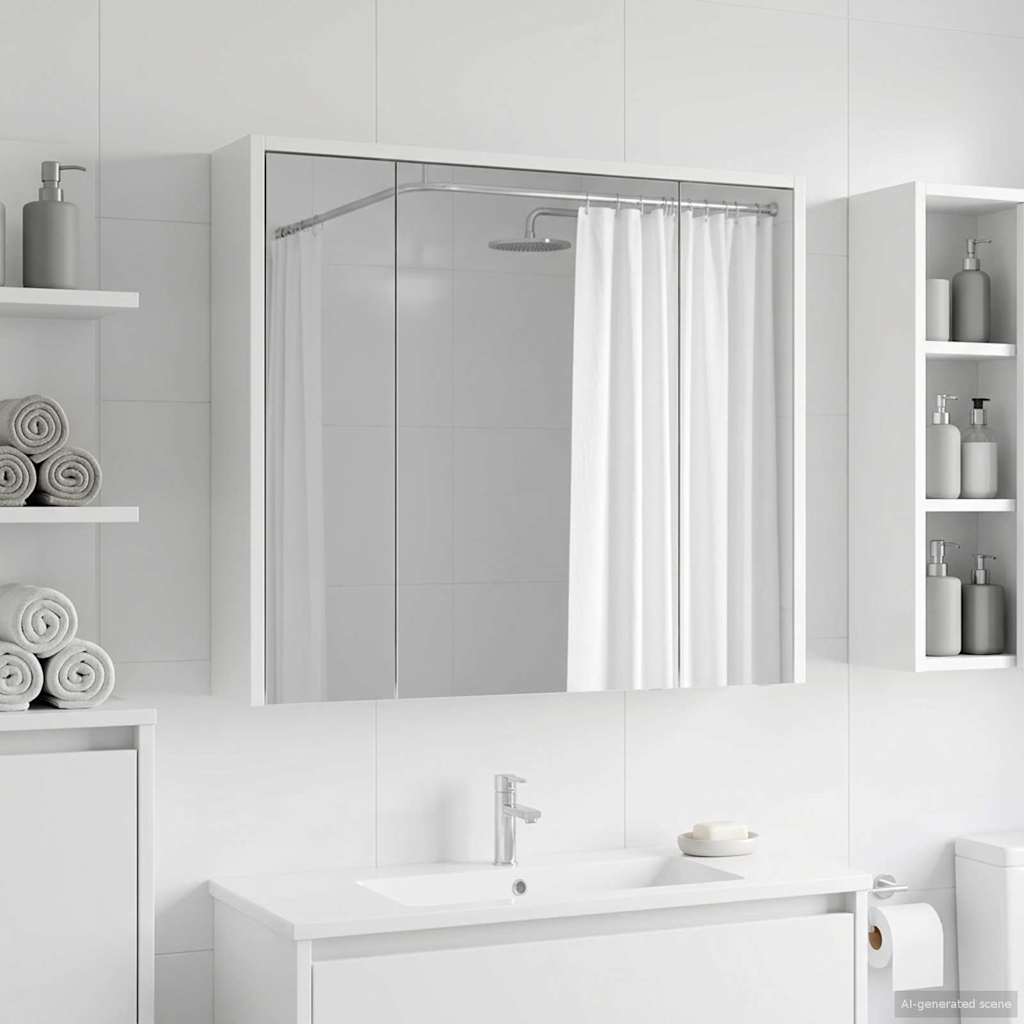 Kylpyhuoneen Peilikaappi Valkoinen 73,5 x 16 x 62,5 cm