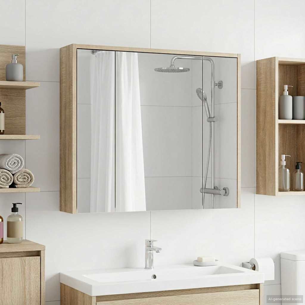 Kylpyhuoneen Peilikaappi Sonoman tammi 73,5 x 16 x 62,5 cm