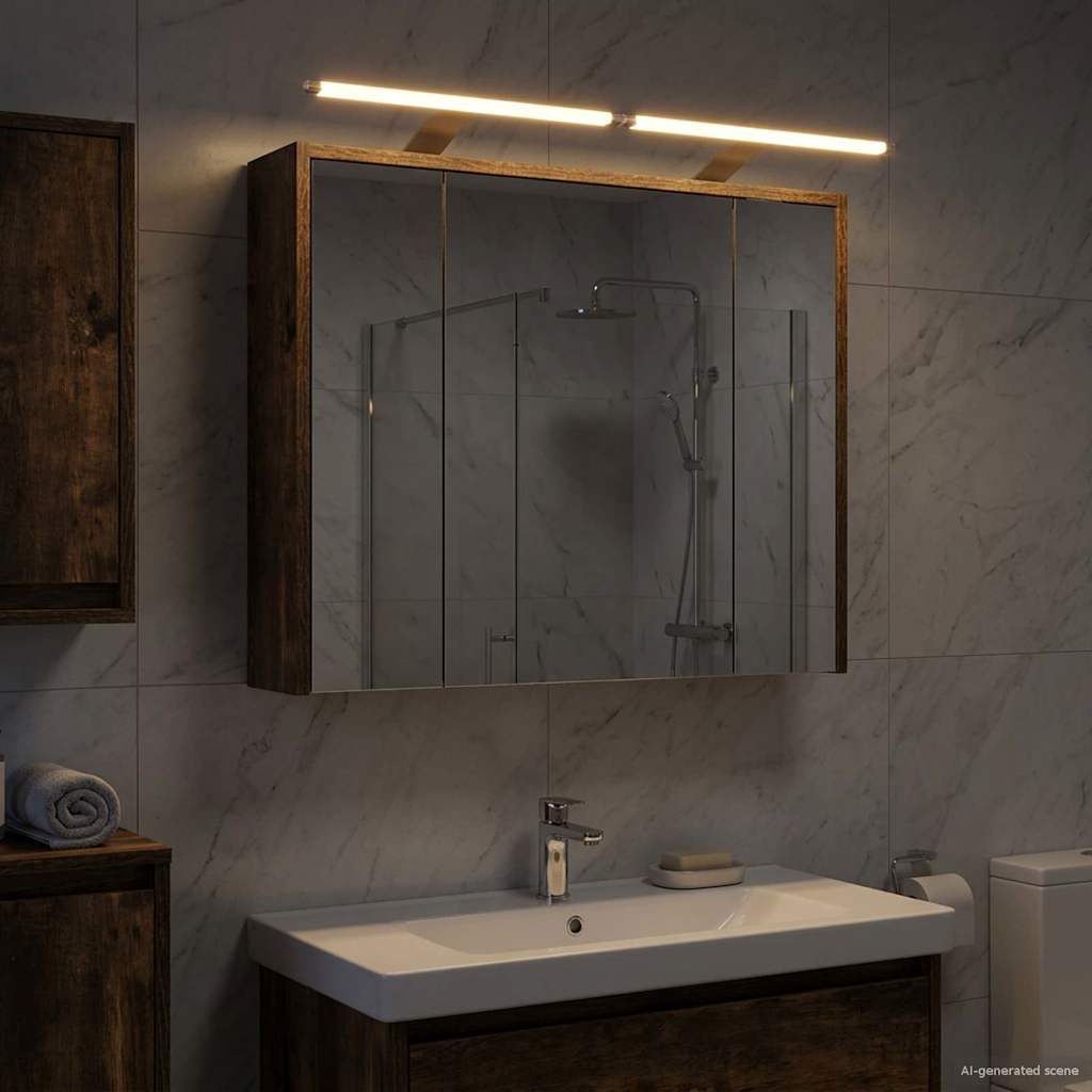 Kylpyhuoneen Peilikaappi Savupähkinä 73,5 x 16 x 62,5 cm