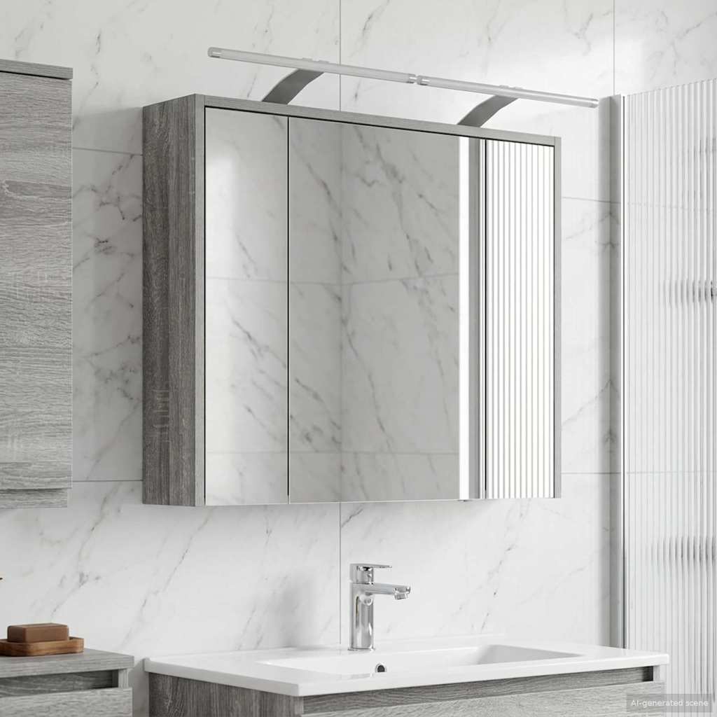 Kylpyhuoneen Peilikaappi Harmaa Sonoma 73,5 x 16 x 62,5 cm