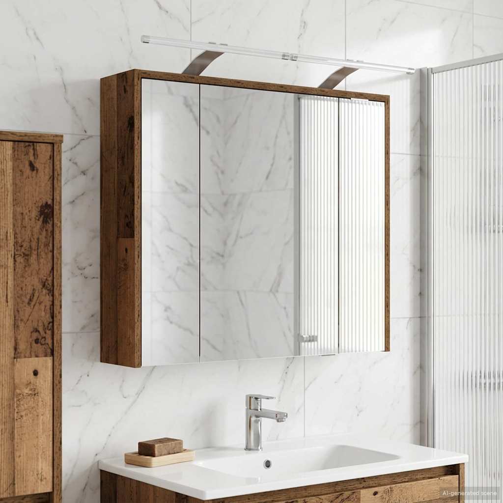 Kylpyhuoneen Peilikaappi Vanha puu 73,5 x 16 x 62,5 cm