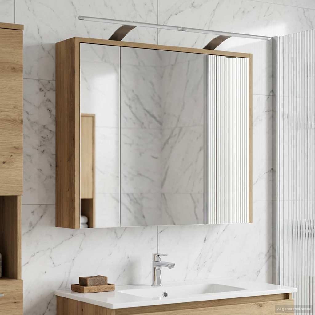 Kylpyhuoneen Peilikaappi Taidekoivu 73,5 x 16 x 62,5 cm