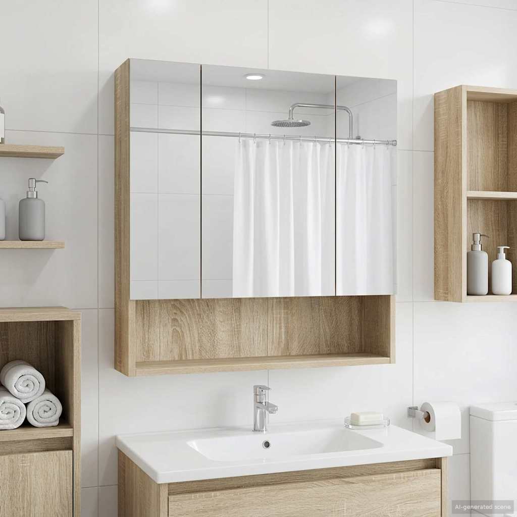 Kylpyhuoneen Peilikaappi ovella Sonoman tammi 60 x 14.5 x 70 cm