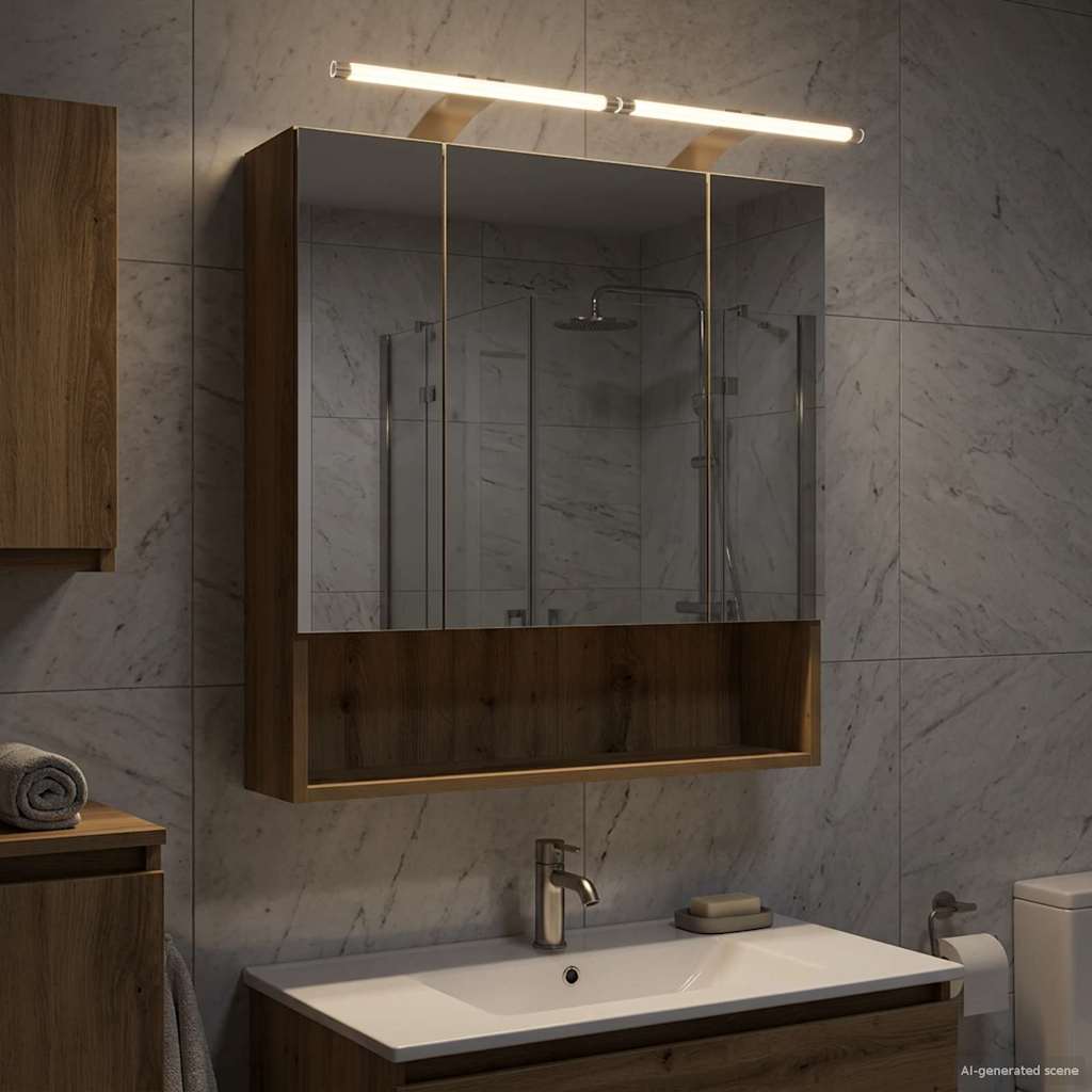 Kylpyhuoneen Peilikaappi hyllyllä Taidekoivu 60 x 14.5 x 70 cm