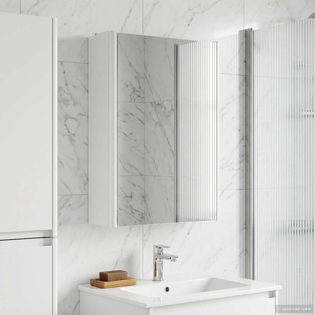 Kylpyhuoneen Peilikaappi Valkoinen 33 x 11,5 x 50 cm