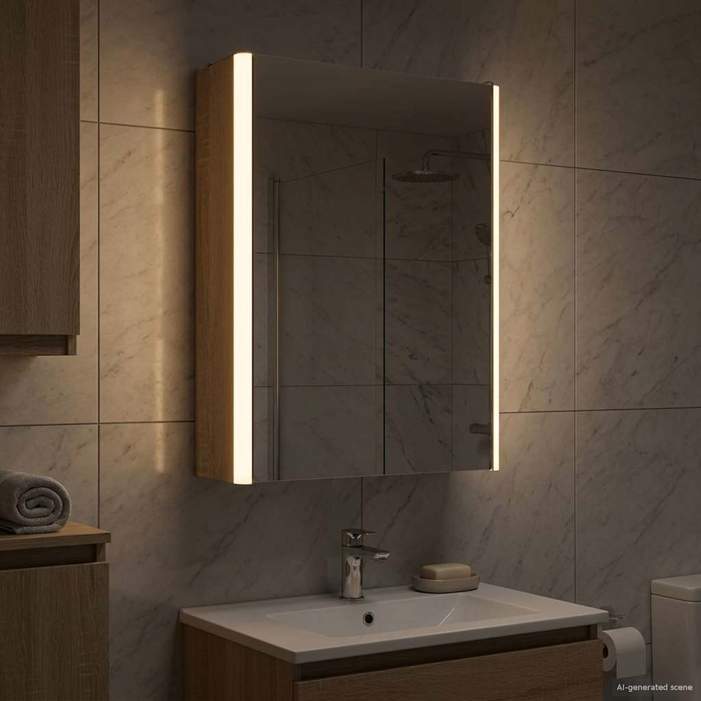 Kylpyhuoneen Peilikaappi Sonoman tammi 33 x 11,5 x 50 cm