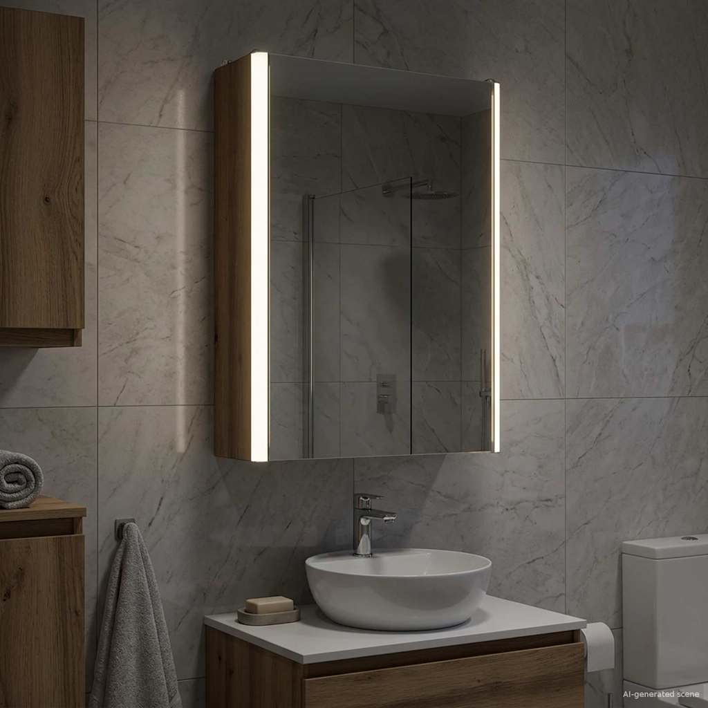 Kylpyhuoneen Peilikaappi Taidekoivu 33 x 11,5 x 50 cm