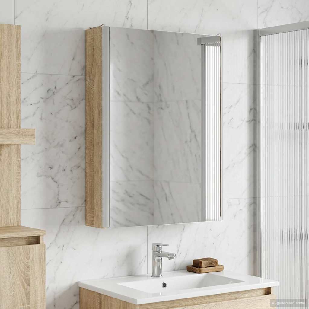 Kylpyhuoneen Peilikaappi Sonoman tammi 43 x 11,5 x 60,5 cm