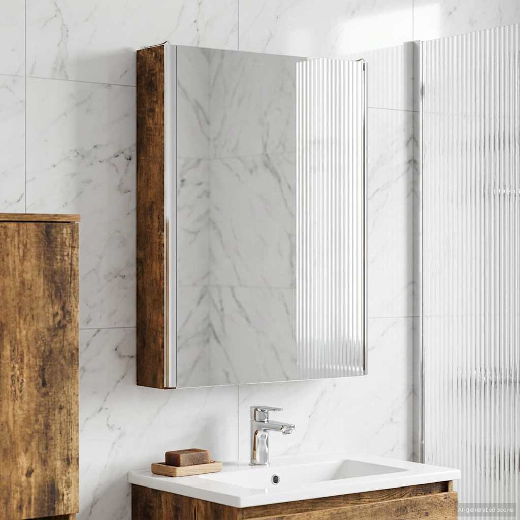 Kylpyhuoneen Peilikaappi Savupähkinä 43 x 11,5 x 60,5 cm