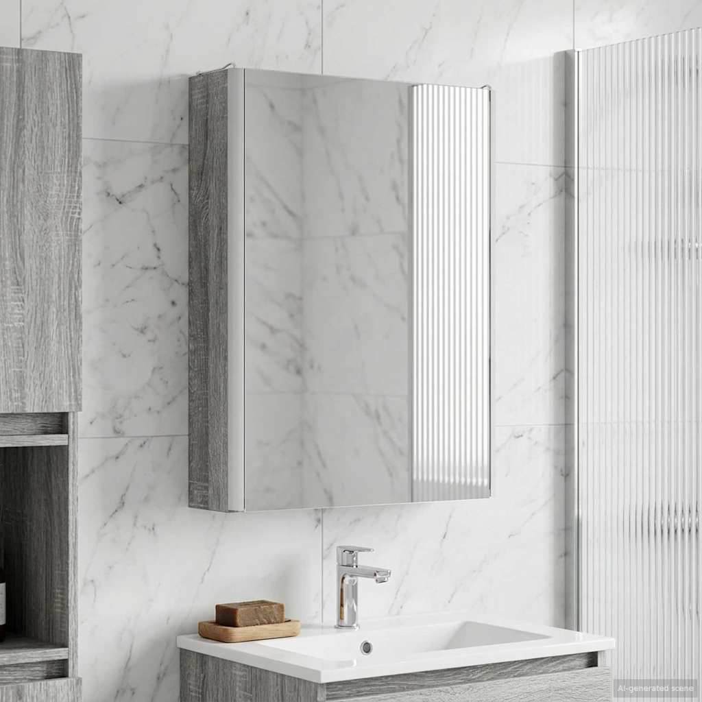 Kylpyhuoneen Peilikaappi Harmaa Sonoma 43 x 11,5 x 60,5 cm