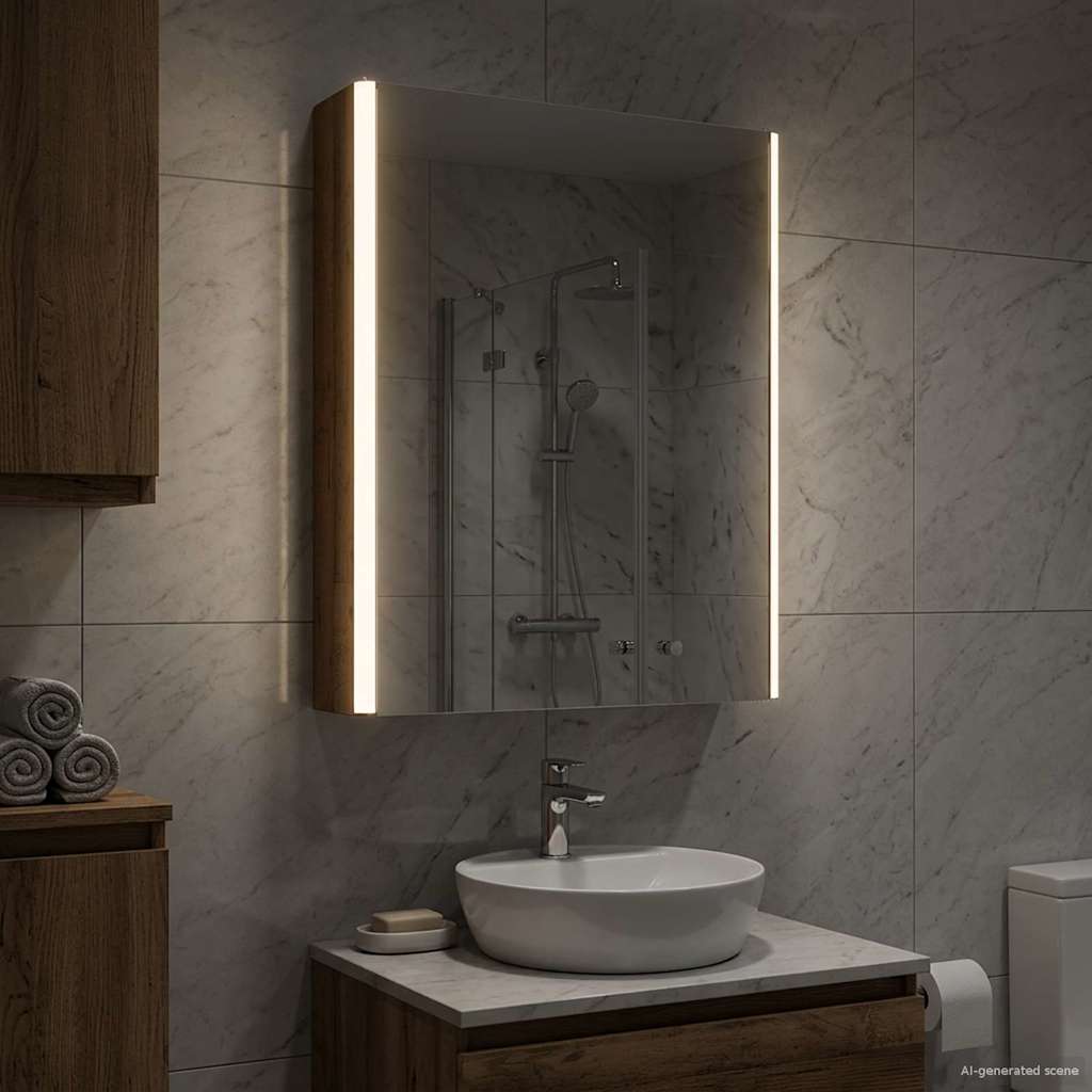 Kylpyhuoneen Peilikaappi Vanha puu 43 x 11,5 x 60,5 cm