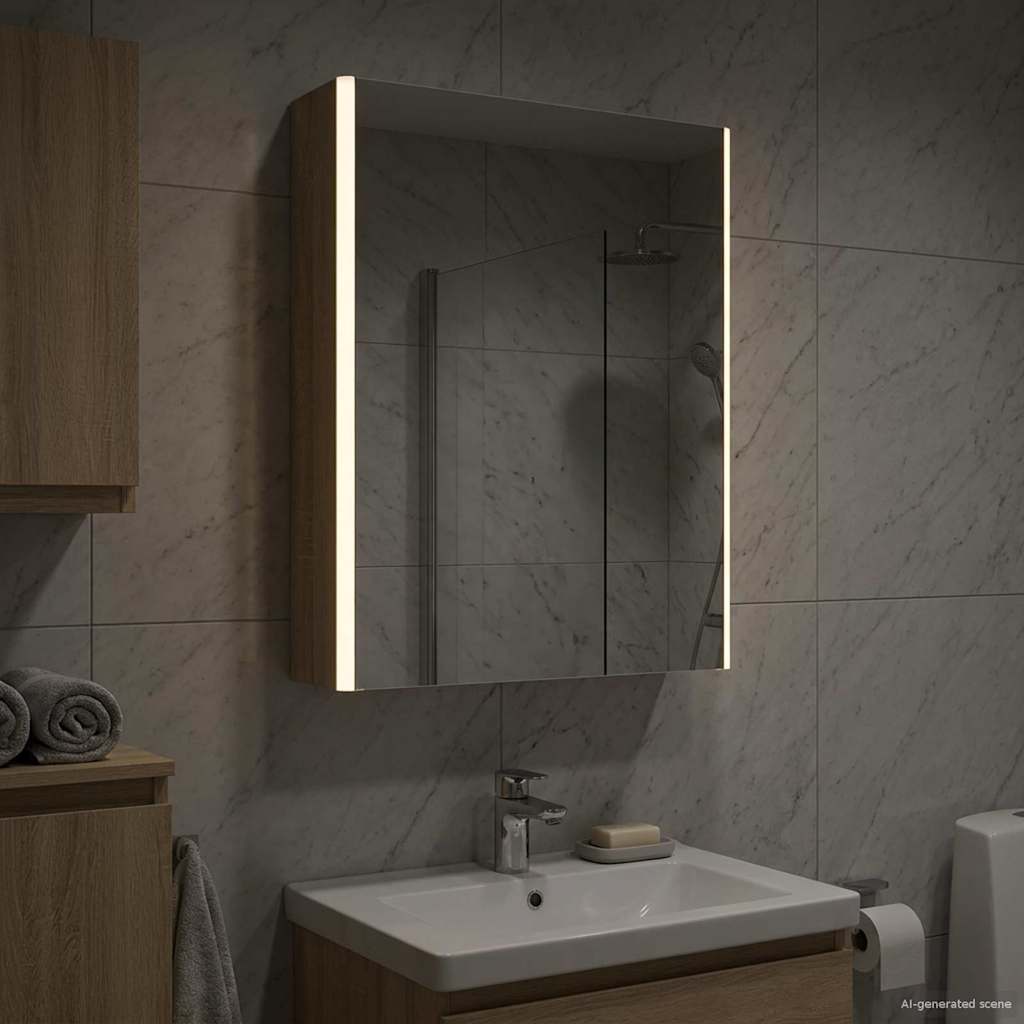 Kylpyhuoneen Peilikaappi Sonoman tammi 53,5 x 15,5 x 70 cm