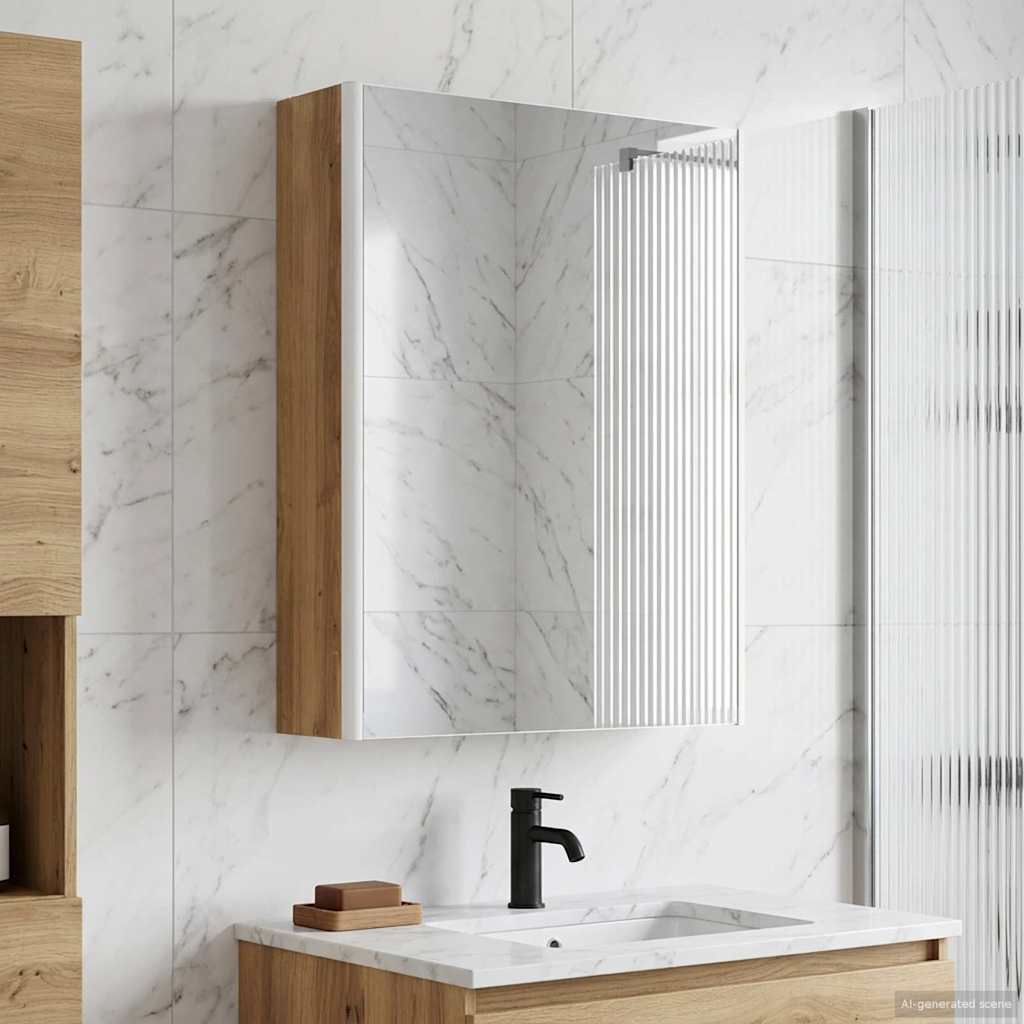 Kylpyhuoneen Peilikaappi Taidekoivu 53,5 x 15,5 x 70 cm