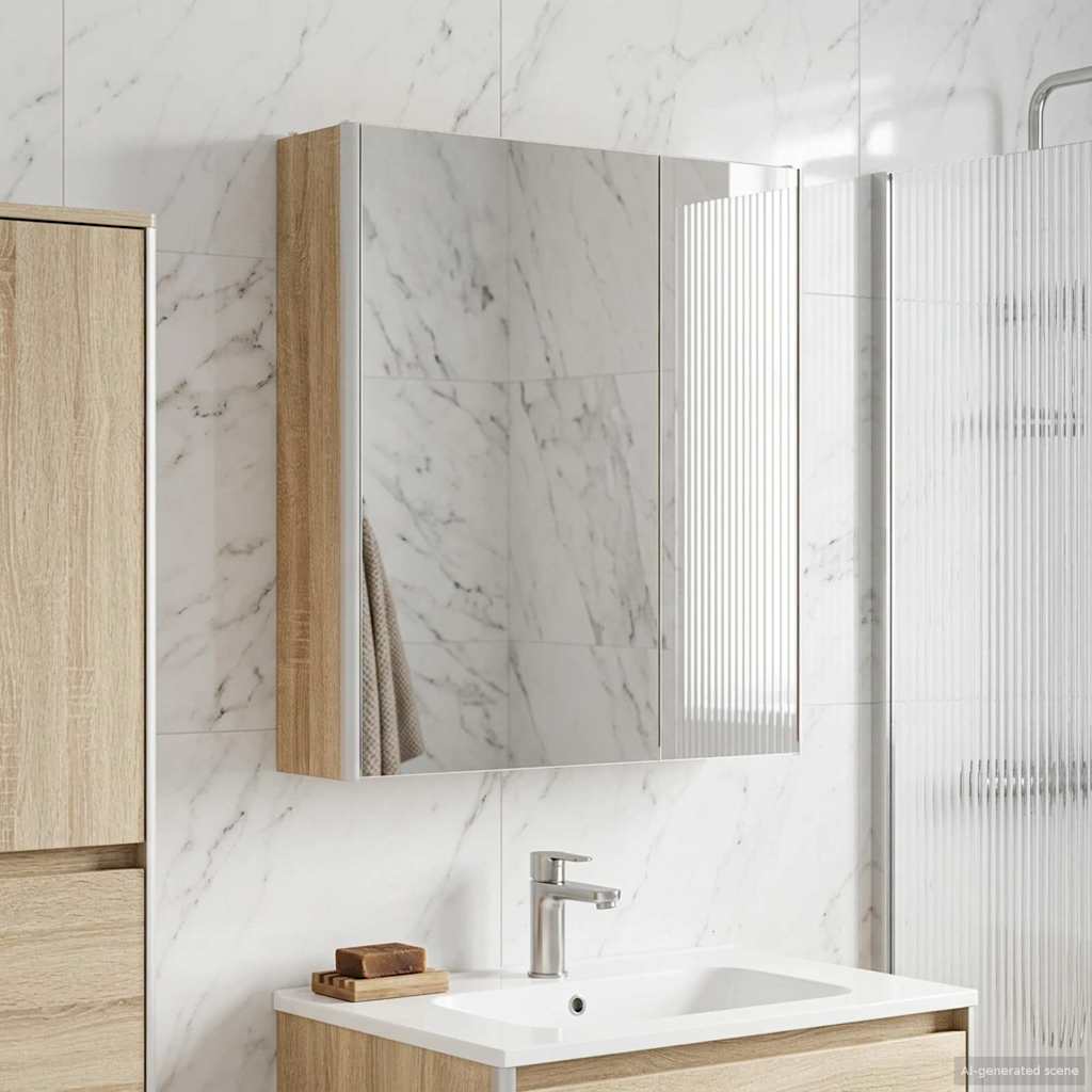 Kylpyhuoneen Peilikaappi Sonoman tammi 63,5 x 15,5 x 70 cm