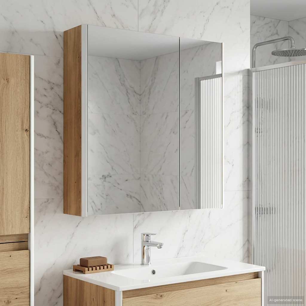 Kylpyhuoneen Peilikaappi Taidekoivu 63,5 x 15,5 x 70 cm