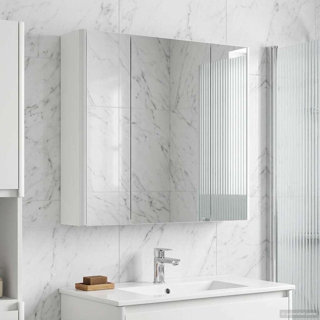 Kylpyhuoneen Peilikaappi Valkoinen 63,5 x 15,5 x 60,5 cm