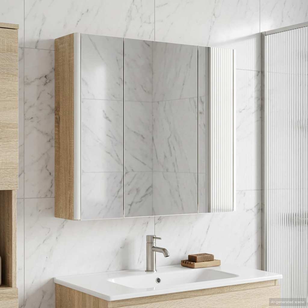 Kylpyhuoneen Peilikaappi Sonoman tammi 63,5 x 15,5 x 60,5 cm