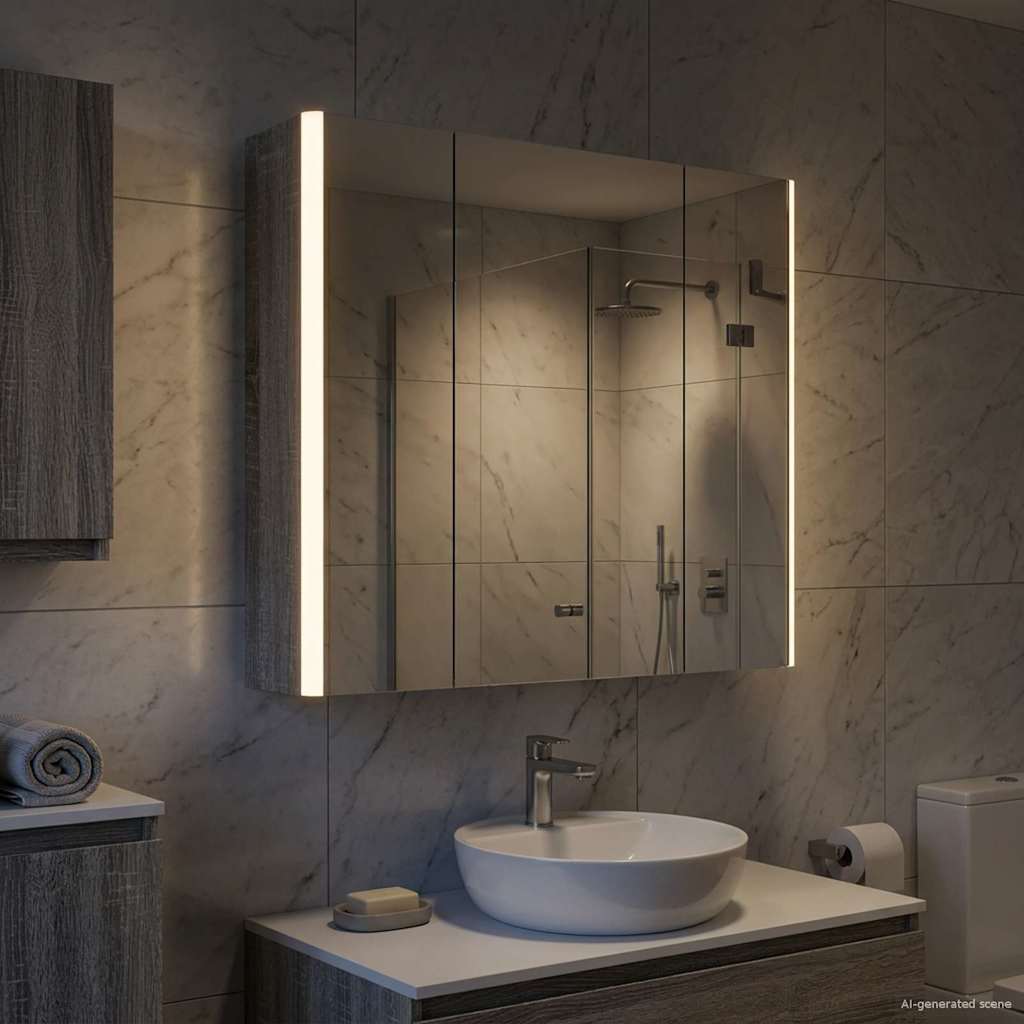 Kylpyhuoneen Peilikaappi Harmaa Sonoma 63,5 x 15,5 x 60,5 cm