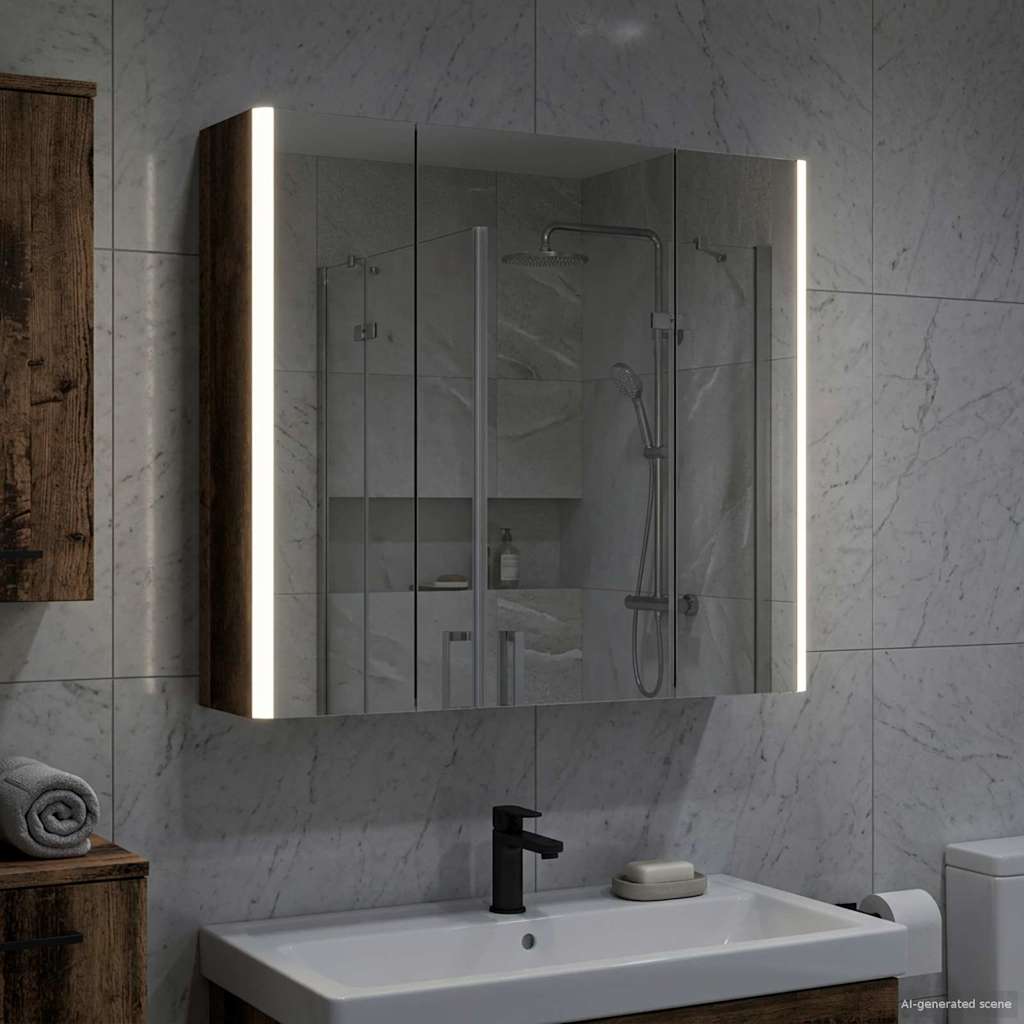 Kylpyhuoneen Peilikaappi Vanha puu 63,5 x 15,5 x 60,5 cm