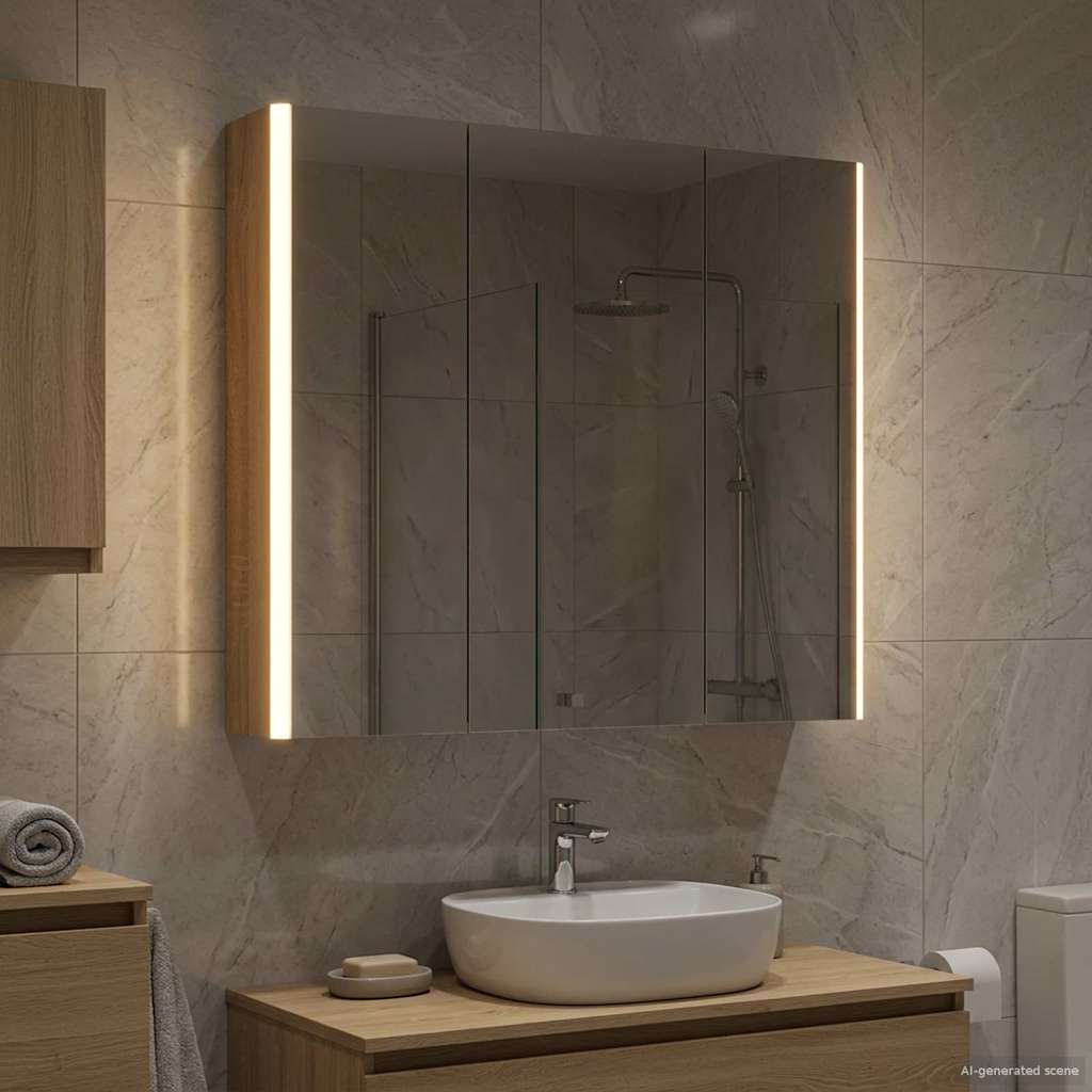 Kylpyhuoneen Peilikaappi Sonoman tammi 73.5 x 15.5 x 70 cm