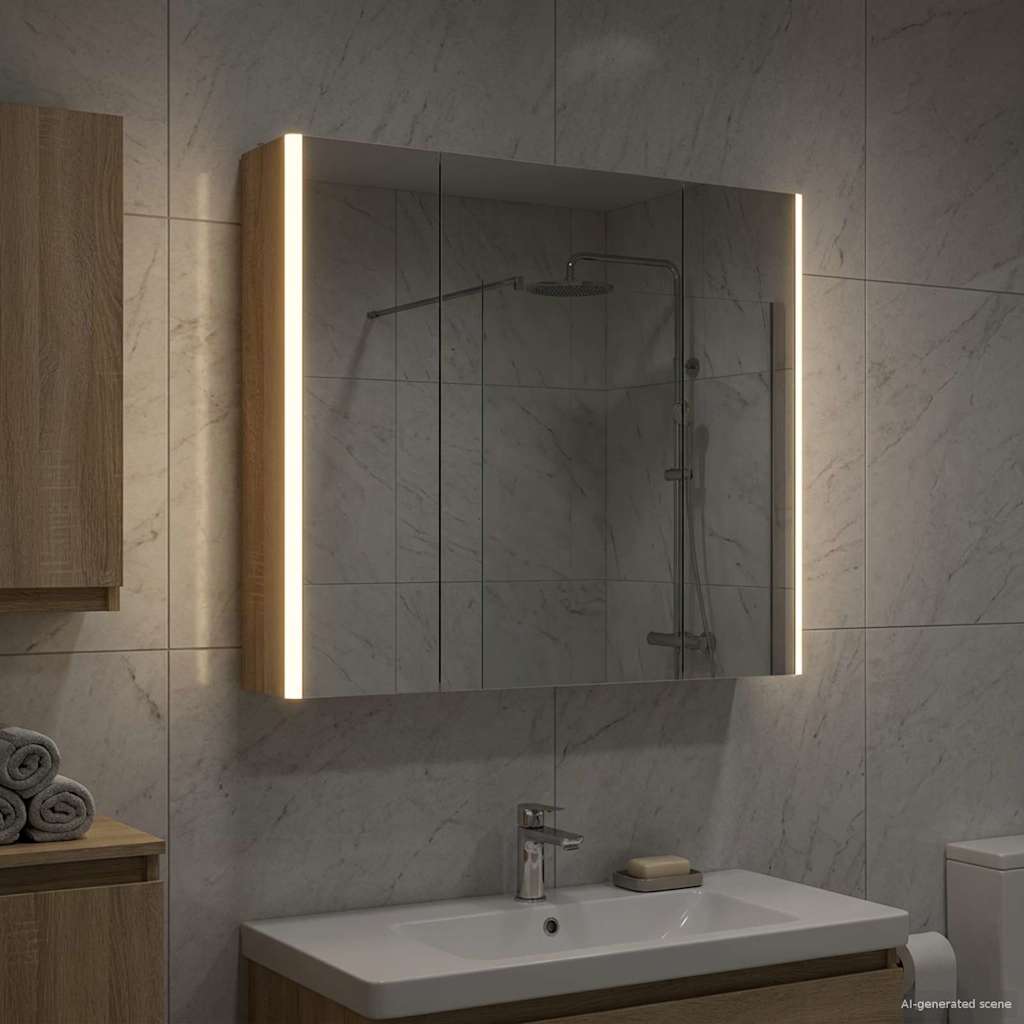 Kylpyhuoneen Peilikaappi Sonoman tammi 83,5 x 15,5 x 70 cm