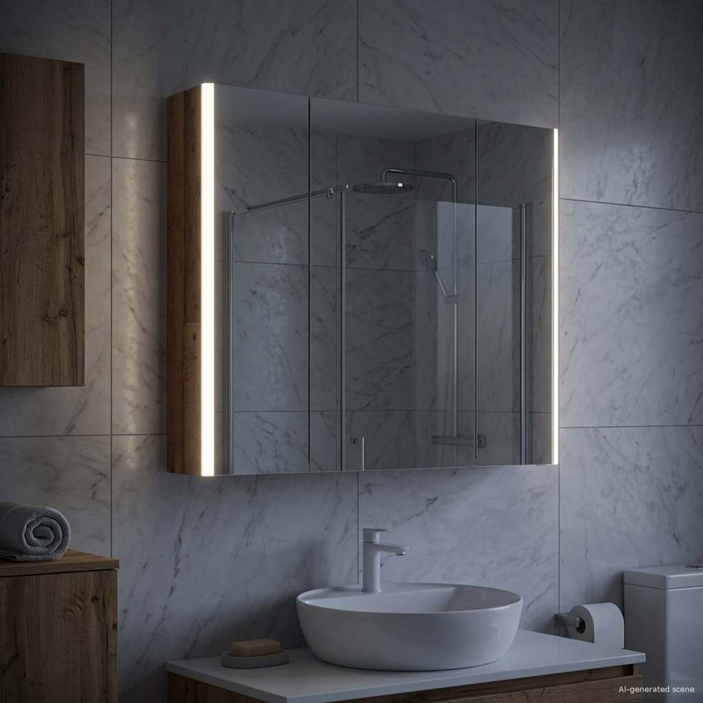 Kylpyhuoneen Peilikaappi Vanha puu 83,5 x 15,5 x 70 cm